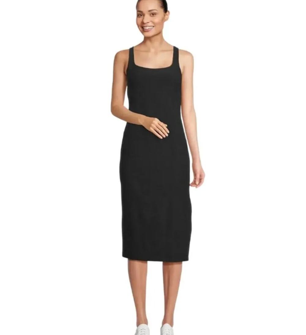 Beyond Yoga Black Spacedye Icon Midi Dress Size L